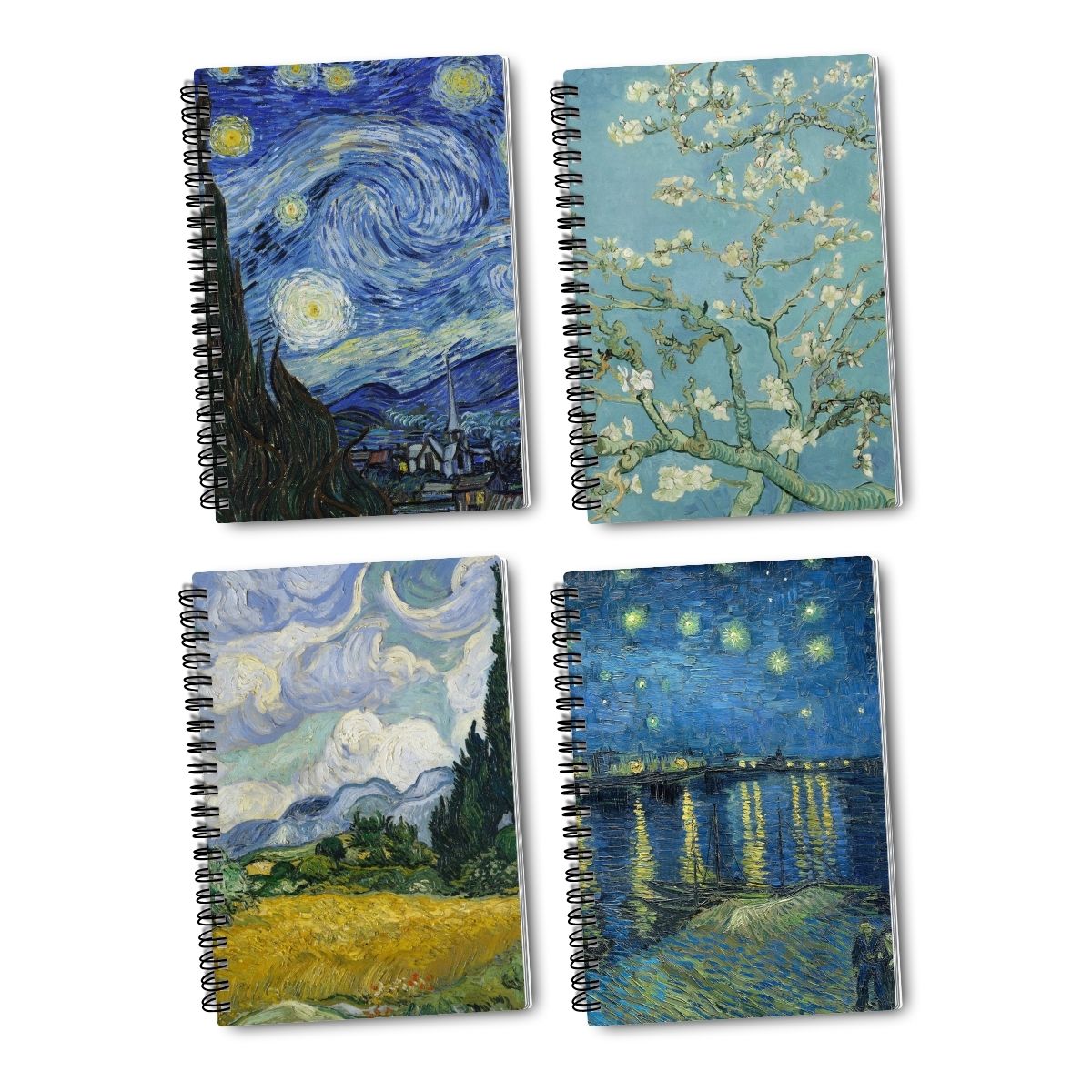 Van Gogh 4'lü Okul Defter Seti resmi